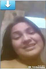 Mithali, a young and attractive Indian woman, reveals her breasts and genitalia during a video call | breasts desi girl